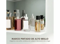 Homcom Mueble De Aseo|Espejo de baño Altivia con estante 60x50x12 cm