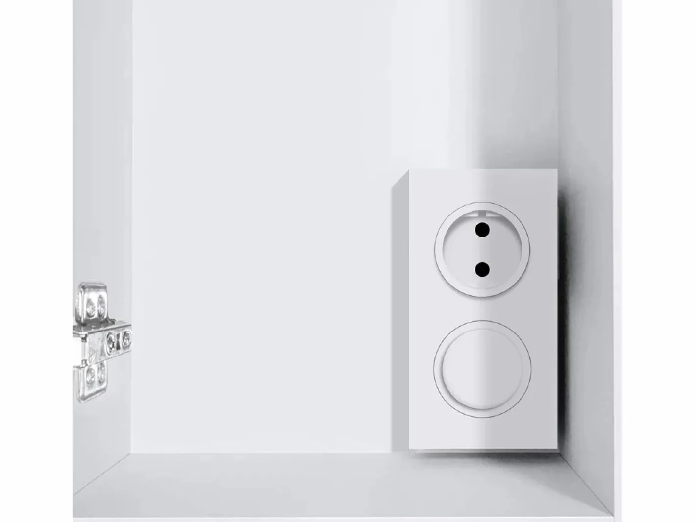 ML-DESIGN Espejo de baño armario con LED 90,4x72x15 cm Blanco Best