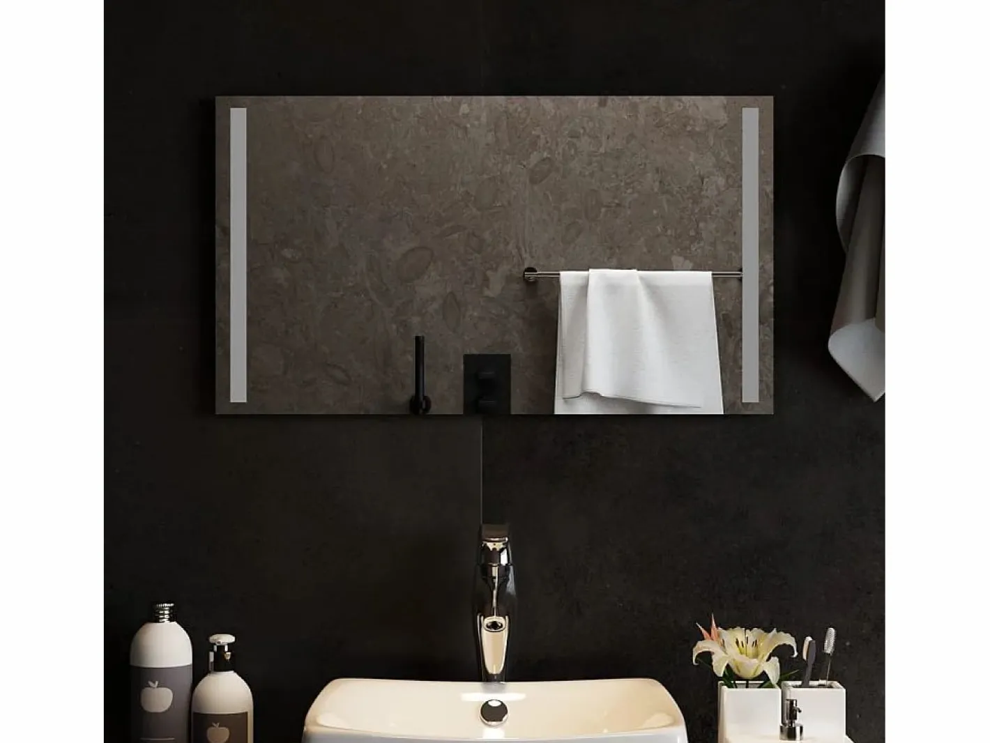 Accesorios De Cuarto De Baño|Espejo De Cuarto De Baño|Espejo de baño con LED 70x40 cm ES872871