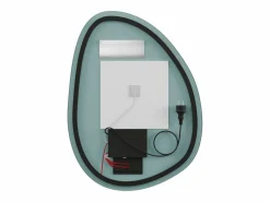 OZAIA Espejo De Pared|Espejo|Espejo de baño iluminado asimétrico anti-vaho - 60 x 80 cm - INACIA