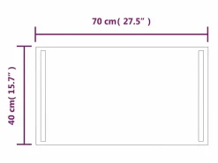 Espejo de baño LED 70x40 cm^ Best