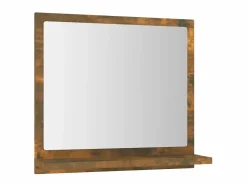Espejo de baño madera contrachapada roble ahumado 40x10,5x37 cm ES981162^ Outlet
