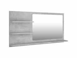 Espejo de baño madera contrachapada hormigón 90x10,5x45 cm ES103386 Gris Discount