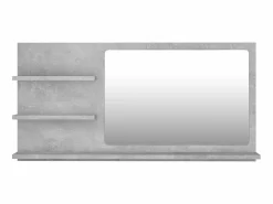 Espejo de baño madera contrachapada hormigón 90x10,5x45 cm ES103386 Gris Discount