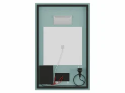 OZAIA Espejo de baño rectangular con luz antivaho - 50 x 80 cm - MASUA Transparente Discount