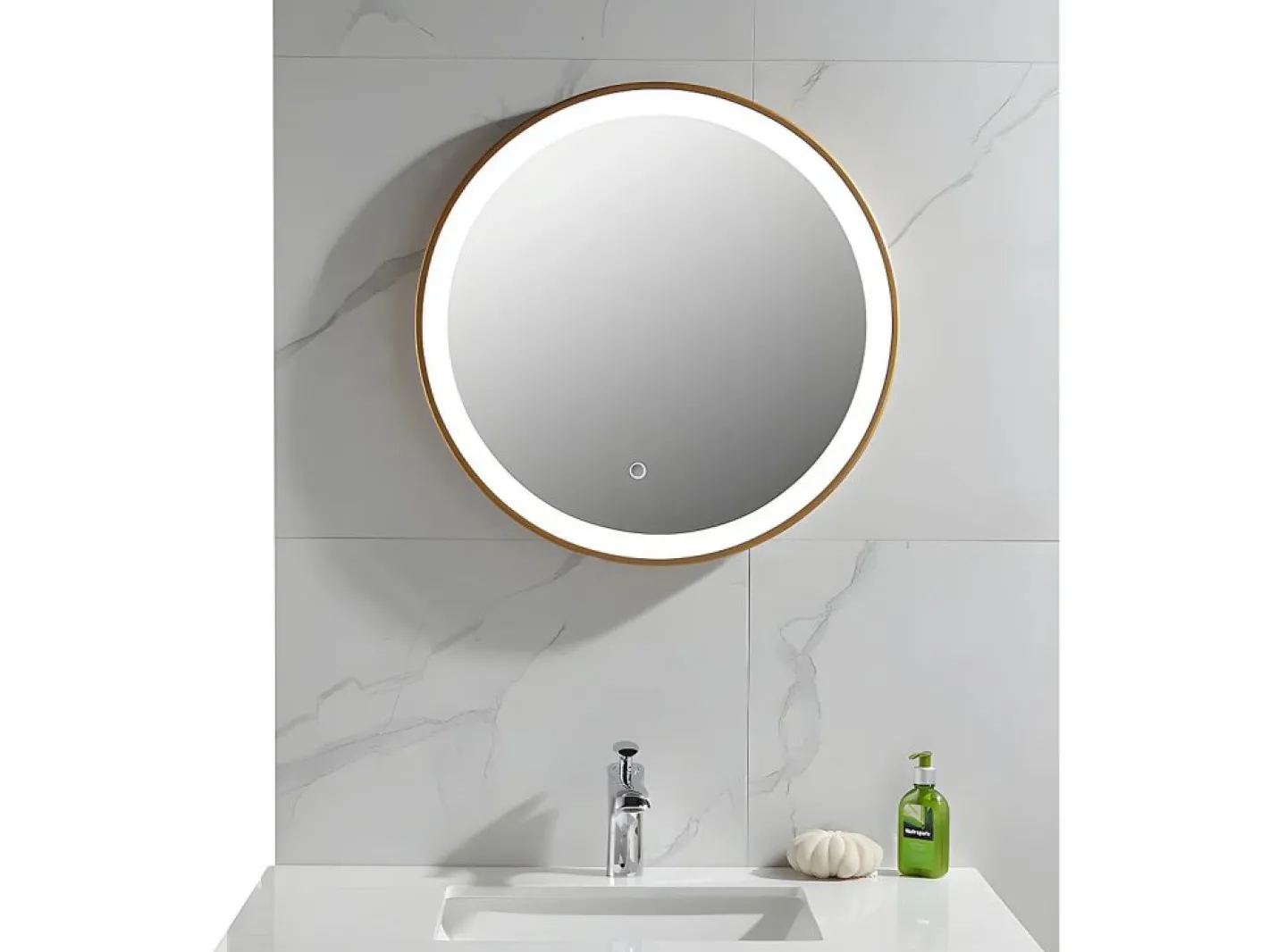 Espejo de baño redondo luces led NUMEA 60x3.5x60 cm^OZAIA Sale