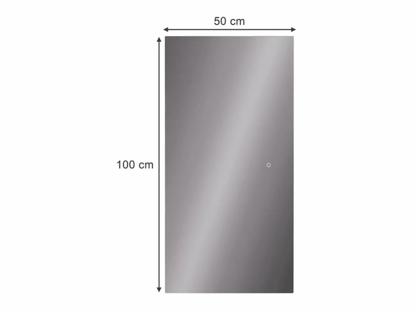 Vicco Accesorios De Cuarto De Baño|Espejo De Cuarto De Baño|Espejo de baño vidrio 100x50x2.8 miral