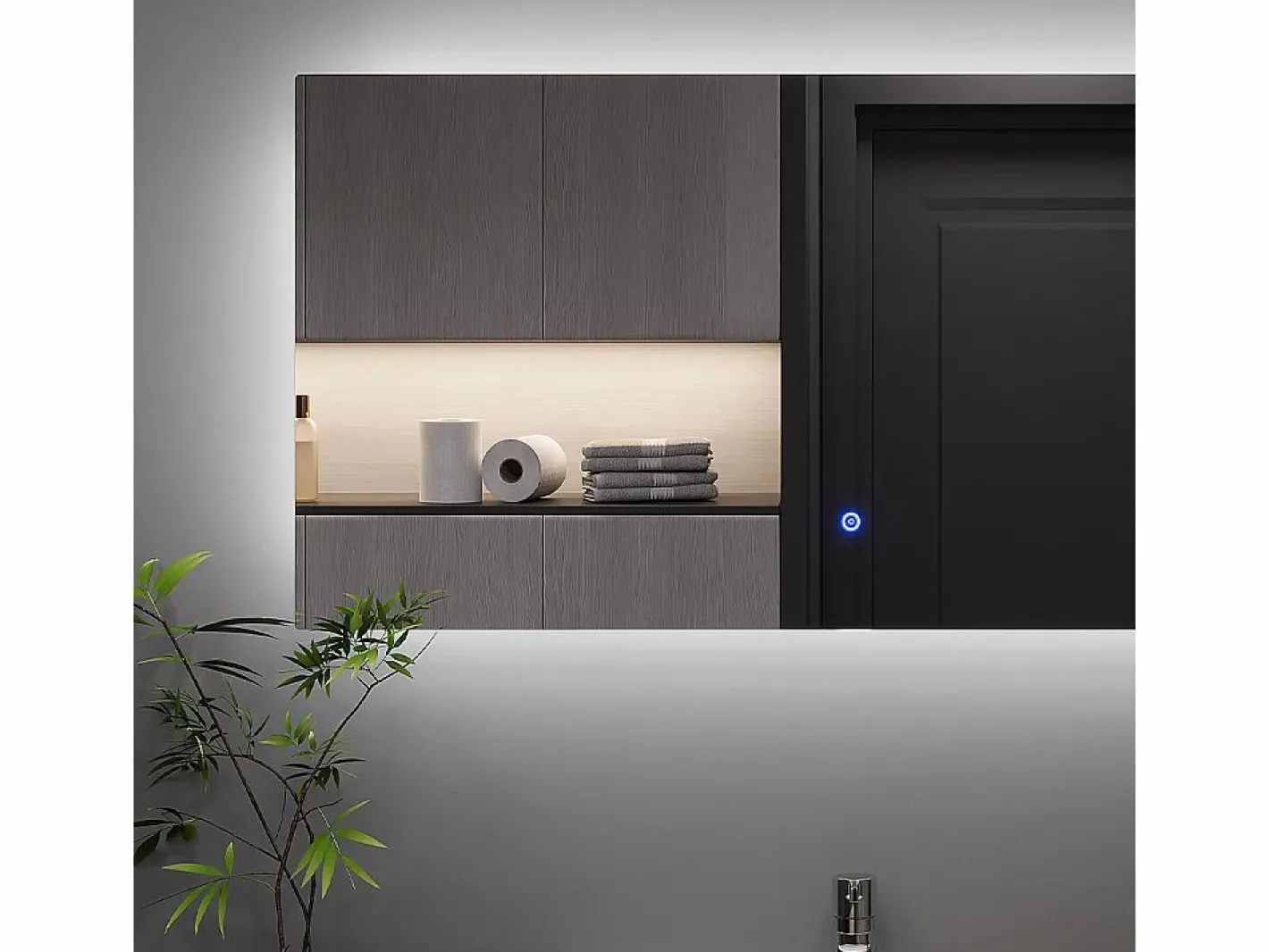 Vicco Accesorios De Cuarto De Baño|Espejo De Cuarto De Baño|Espejo de baño vidrio 100x50x2.8 miral