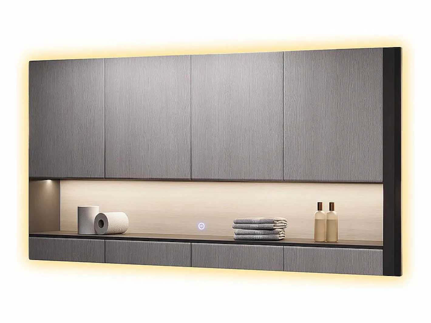 Vicco Accesorios De Cuarto De Baño|Espejo De Cuarto De Baño|Espejo de baño vidrio 100x50x2.8 miral