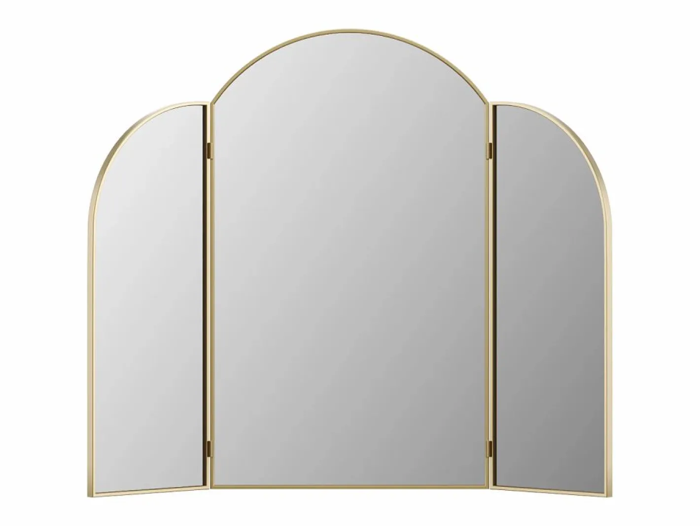Espejo de barbero tríptico de metal - L. 85 x Alt. 70.5 cm - - QIANA^OZAIA Hot