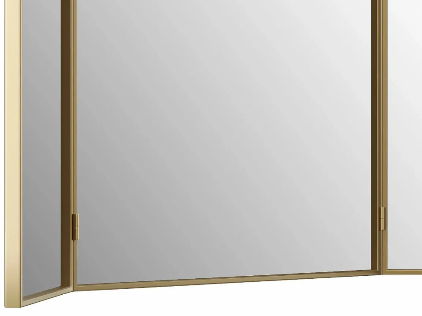Espejo de barbero tríptico de metal - L. 85 x Alt. 70.5 cm - - QIANA^OZAIA Hot