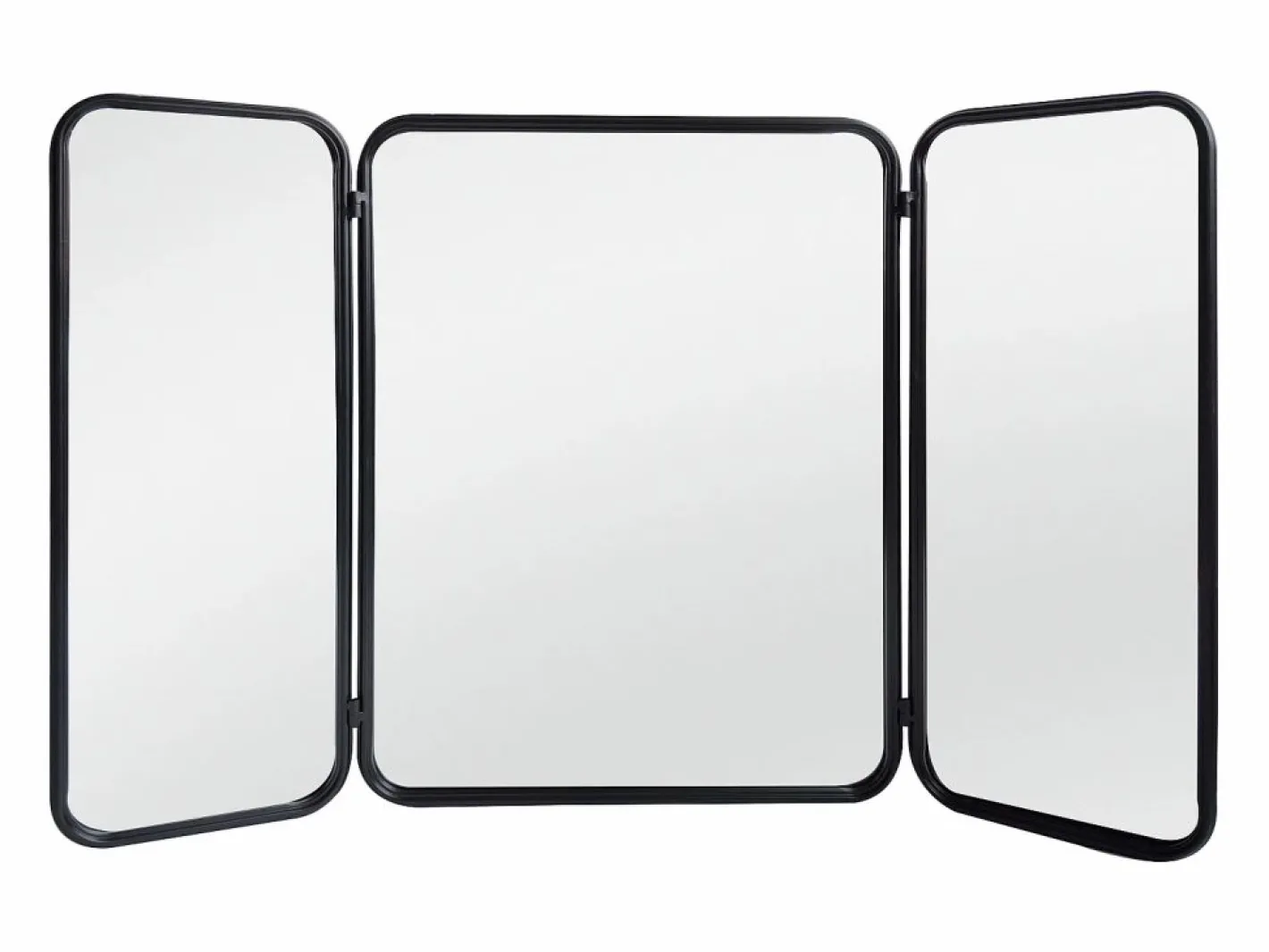 OZAIA Espejo De Pared|Espejo|Espejo de barbero vintage de metal, L. 100 x H. 65 cm, , NOAVA