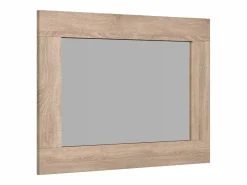 OZAIA Espejo de cuarto de baño contorno roble - Ancho 70 x Alt. 50 cm - ALANA Color natural claro