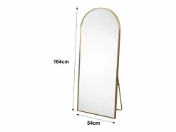 Espejo de cuerpo entero arqueado, 54 x 164 cm, de pared, inclinado, espejo de pie para salón,^ Discount