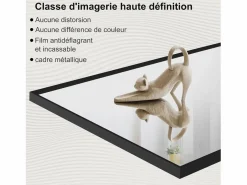 Espejo de cuerpo entero irrompible de 63 x 173 cm, de pie o para colgar en la pared, espejo de suelo grande, Negro