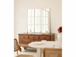 DECOWOOD Espejo De Pared|Espejo|Espejo de madera color de 90x90cm - LISBOA -