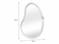 Espejo de madera de abeto decorativo de pared, 85cm nogal^Sweeek Best