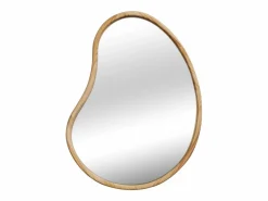 Espejo de madera de abeto decorativo de pared, 65cm natural^Sweeek