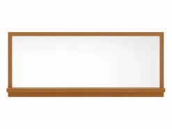 OZAIA Espejo De Pared|Espejo|Espejo de pared con estante de madera de roble , L. 120 x A. 50 cm, Natural, JIAO