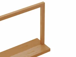 OZAIA Espejo De Pared|Espejo|Espejo de pared con estante de madera de roble , L. 120 x A. 50 cm, Natural, JIAO