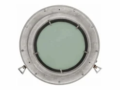 Accesorios De Cuarto De Baño|Espejo De Cuarto De Baño|Espejo de pared con forma de ojo de buey Ø38 cm aluminio y cristal
