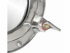 Accesorios De Cuarto De Baño|Espejo De Cuarto De Baño|Espejo de pared con forma de ojo de buey Ø38 cm aluminio y cristal