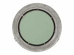 Espejo de pared con forma de ojo de buey Ø50 cm aluminio y cristal^ Sale