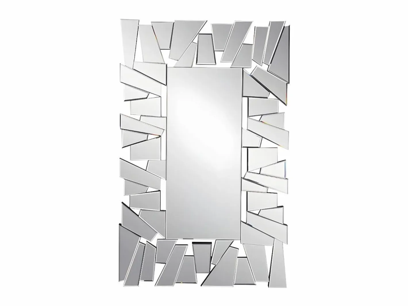 OZAIA Espejo De Pared|Espejo|Espejo de pared de acero inoxidable y cristal - Ancho 120 x Alt. 76 cm - - UYUNI