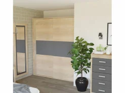 duehome Espejo de pared Kira Cambria - Grafito Marru00f3n Best