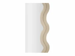 Espejo de pared o de pie diseño ondulado en terciopelo 60x160cm Emily - Crema Beige Best
