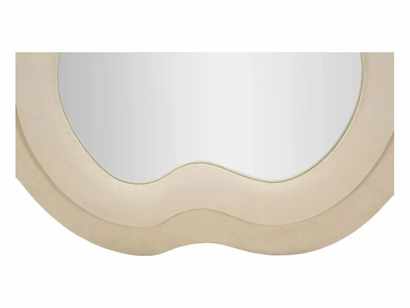 Espejo de pared o de pie diseño ondulado en terciopelo 60x160cm Miki - Crema Beige