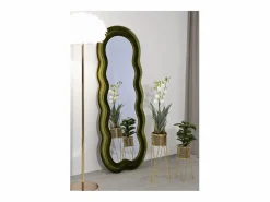 Espejo de pared o de pie diseño ondulado en terciopelo 60x160cm Miki - oscuro^ Discount