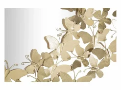 Espejo De Pared|Espejo de pared redondo con mariposas 3D Butterfly Wind