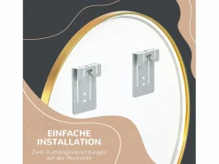 Espejo de pared redondo con función memoria, aluminio, , IP44 (50x2x50cm)^ Hot