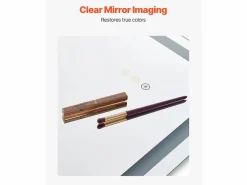 Accesorios De Cuarto De Baño|Espejo De Cuarto De Baño|Espejo de Pared SucceBuy, 50 x 70 cm, Espejo de Baño LED, Montaje en Pared, Antiniebla, 3 Colores de Temperatura Ajustables