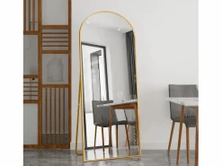 Espejo de pie - Marco de metal - 180 x 80 cm - Arqueado - Para salón o vestidor -^ New