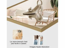 Espejo de pie 164 x 54 cm - espejo autoportante, se puede colgar o apoyar en la pared - espejo de pie grande - Dorado Discount