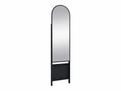 OZAIA Espejo de pie con 2 estantes - Metal - Ancho 46 x Prof. 41 x Alt. 172 cm - - LIVIO Negro Best