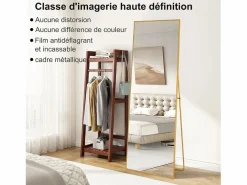Espejo de pie rectangular 164×54 cm con marco – Diseño minimalista y moderno^ New