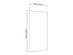 Espejo de puerta 50x100 cm Cristal y aluminio^ Online