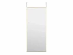 Espejo de puerta 40x100 cm Cristal y aluminio Dorado Online