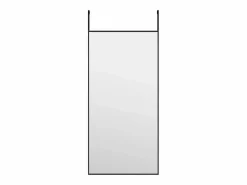 Espejo de puerta 30x60 cm Cristal y aluminio Negro Clearance