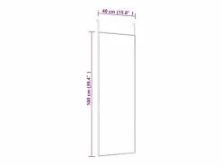 Espejo de puerta 40x100 cm Cristal y aluminio^