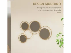 Espejo decorativo Dilux 4 espejos 68x110x2 cm^Homcom New
