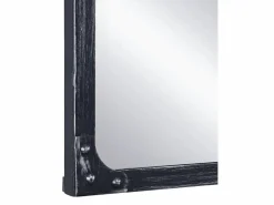 OZAIA Espejo De Pared|Espejo|Espejo industrial de hierro - Ancho 140 x Alt. 75 cm - efecto envejecido - MAASTRICHT
