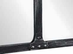 OZAIA Espejo De Pared|Espejo|Espejo industrial de hierro - Ancho 140 x Alt. 75 cm - efecto envejecido - MAASTRICHT