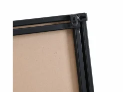 OZAIA Espejo De Pared|Espejo|Espejo industrial de hierro - Ancho 140 x Alt. 75 cm - efecto envejecido - MAASTRICHT