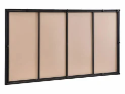 OZAIA Espejo De Pared|Espejo|Espejo industrial de hierro - Ancho 140 x Alt. 75 cm - efecto envejecido - MAASTRICHT