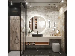 Rea Espejo LED 80cm HZJ080 Cromado con Luz Ajustable y Función de Calefacción Blanco Sale