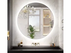 Rea Espejo LED 80cm HZJ080 Cromado con Luz Ajustable y Función de Calefacción Blanco Sale